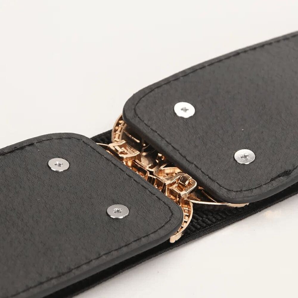 26 Inches Brown Ladies Stretch Floral Belt - Picture 3 of 3